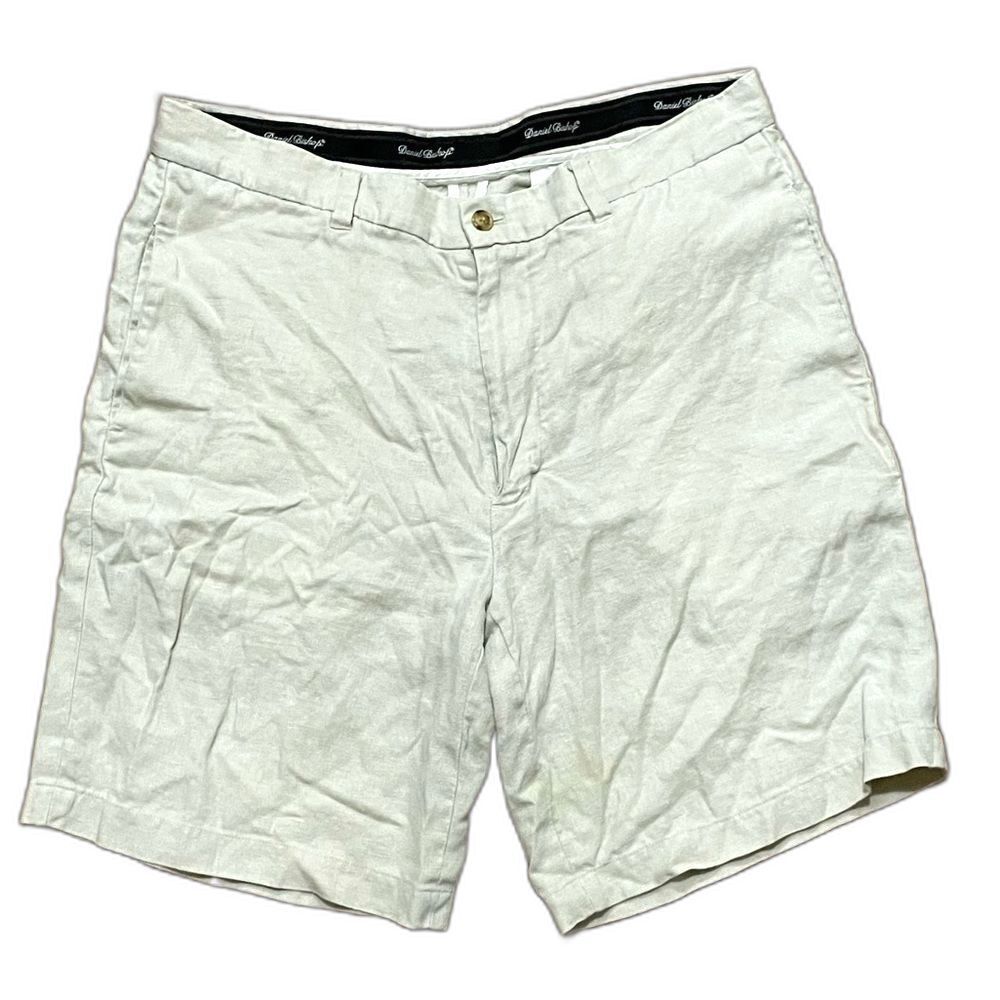 Daniel Bishop Linen Beige Men’s 36 Chino Shorts Golf Beach Comfort